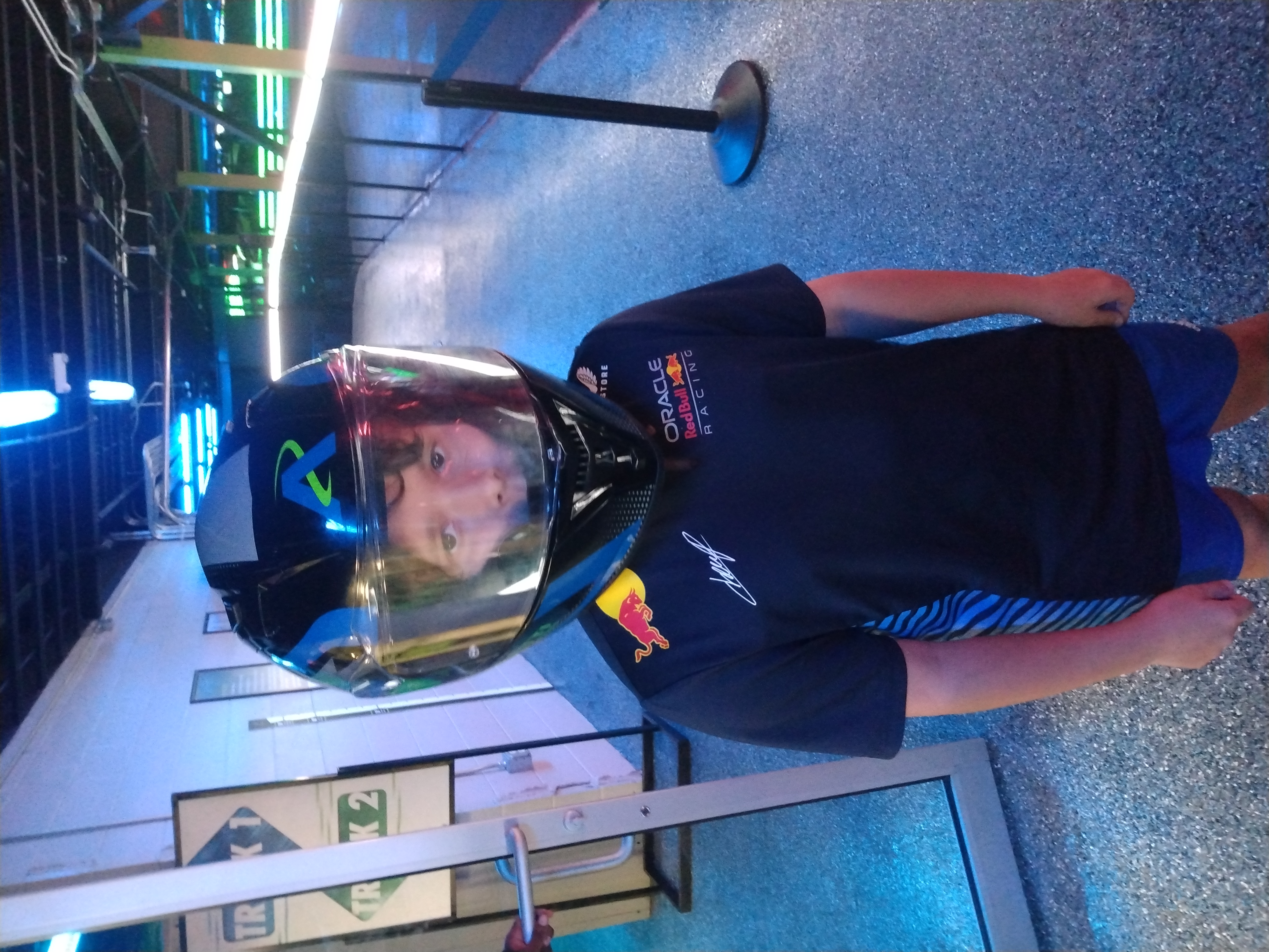 Max in Racing Helmet