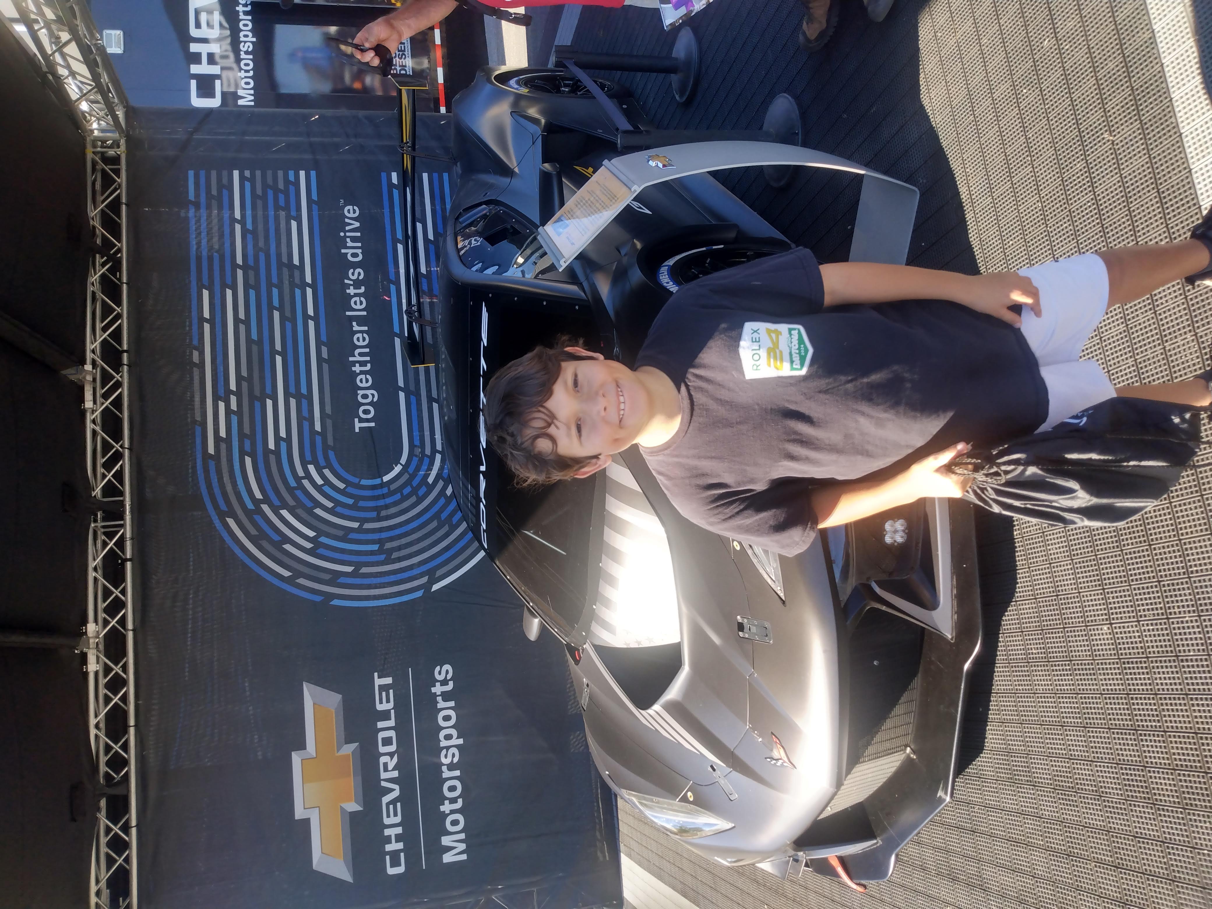 Max with Chevrolet Motorsports Car