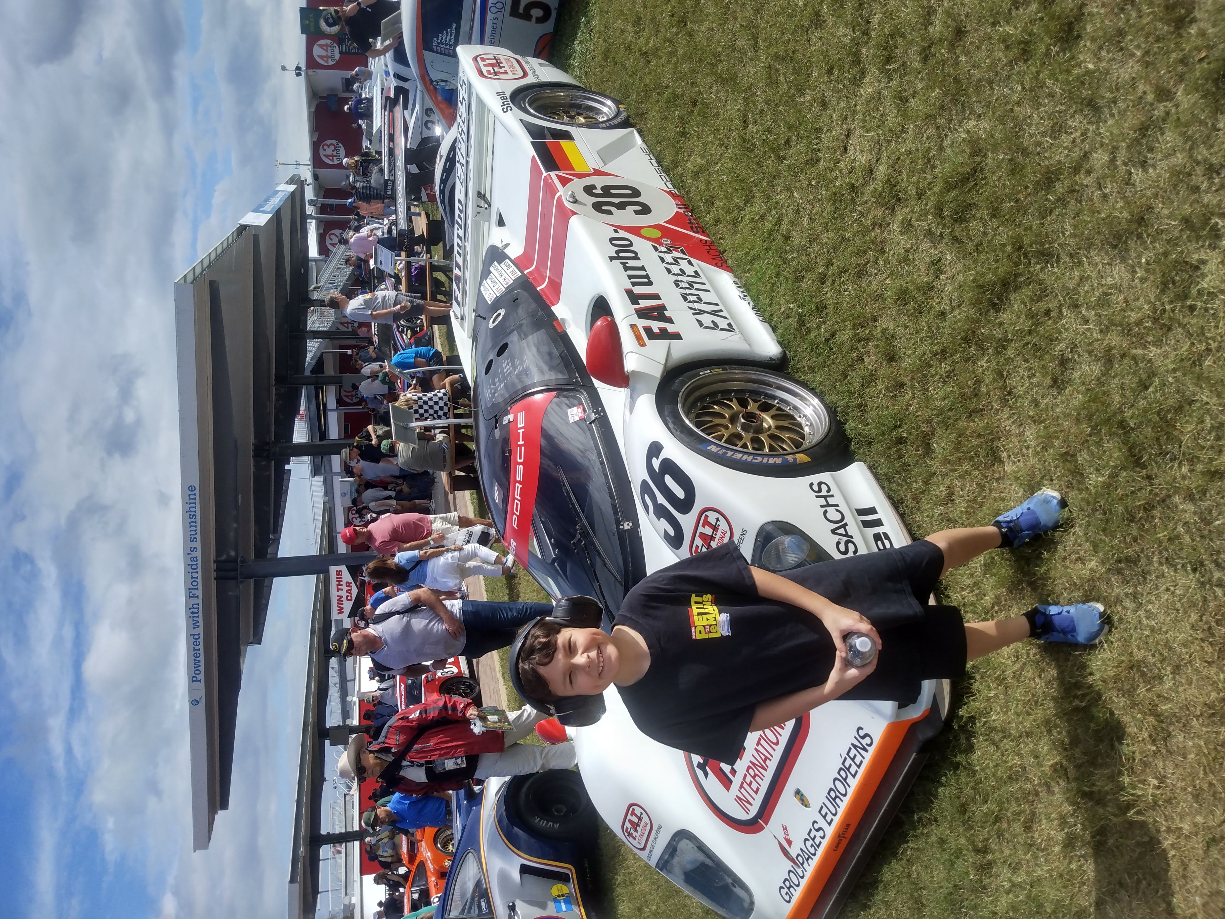 Max with Professional Porsche Race Car